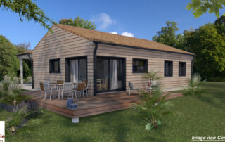 Maison en murs ossature bois réalisée par Guillaumie Construction Bois