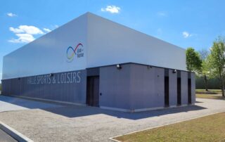 Halle des sports bâtiment en murs ossature bois