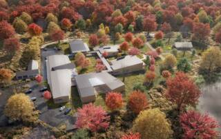 Construction en structure ossature bois et paille hachée