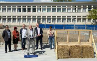 botte de paille dans la construction bois