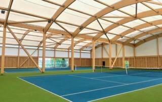 charpente pour terrain de tennis