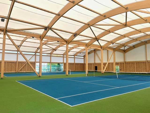 charpente pour terrain de tennis