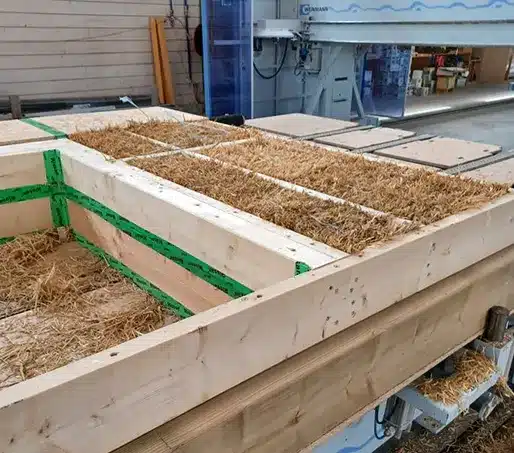 Mur ossature bois paille